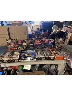 Hot Wheels NASCAR Diecast Car Lot with 5-Packs and Magazine (Lot 1)